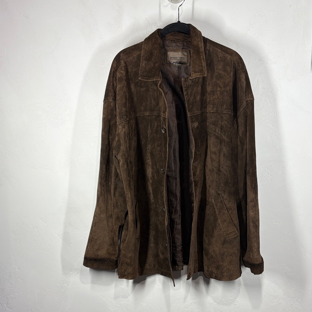 Brandon Thomas Men’s Brown Suede Jacket size small